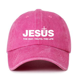 Cổ Điển Rửa Sạch Denim Phong Cách Bóng Chày Mũ Biểu Tượng Tùy Chỉnh Chúa Giêsu + In Mũ Unisex Được Trang Bị Rắn Màu Bóng Chày Thể Thao Cap Mũ - Product Image 4