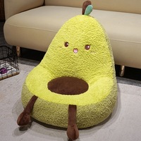 Coussin de siège en forme de fruit mignon, tissu en peluche doux, design ergonomique, grande élasticité, idéal pour le confort à la maison ou au bureau