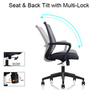 Design moderne pas cher prix vente confortable noir maille pivotant bureau personnel travail ordinateur bureau confortable Net invité chaise de bureau