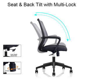 Modern Design <strong>Cheap</strong> Price Sale Comfortable Black Mesh Swivel Office Staff Work Computer Desk <strong>Comfy</strong> Net Guest Office <strong>Chair</strong> - Product Image 2