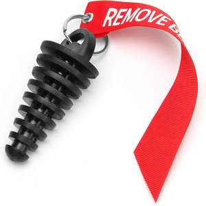 Llavero de PVC para Motocicleta, Tapón de Escape, Negro, Suave, Impermeable, Accesorio para Silenciador, para Uso Diario y Todoterreno - Product Image 1