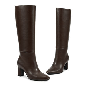 WETKISS Venta al por Mayor <span class=keywords><strong>de</strong></span> <span class=keywords><strong>Botas</strong></span> Retro <span class=keywords><strong>de</strong></span> Otoño Invierno, <span class=keywords><strong>Botas</strong></span> <span class=keywords><strong>Elegantes</strong></span> con Punta <span class=keywords><strong>de</strong></span> Almendra y Tacón Grueso, <span class=keywords><strong>Botas</strong></span> Altas hasta la Rodilla con Cremallera para <span class=keywords><strong>Mujer</strong></span>, Estilo Años 70 - Product Image 3
