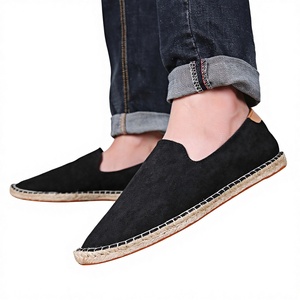 <span class=keywords><strong>Espadrilles</strong></span> pour hommes à enfiler, style pêcheur, en lin et paille tressés, dessus en PU, semelle intermédiaire en jute, semelle extérieure en caoutchouc respirante - Product Image 3