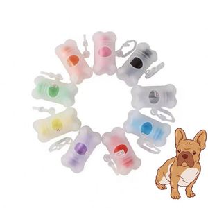Dispensador de huesos portátil clásico, acabado mate, contenedor transparente para desechos, bolsa para excrementos de mascotas, recogedor de huesos transparente - Product Image 1