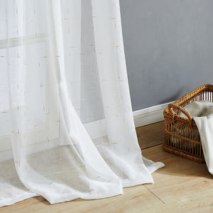 Bon marché de haute qualité Polyester Smplicity Rideaux en lin rayé <span class=keywords><strong>Tulle</strong></span> Rideaux pour le salon - Product Image 6