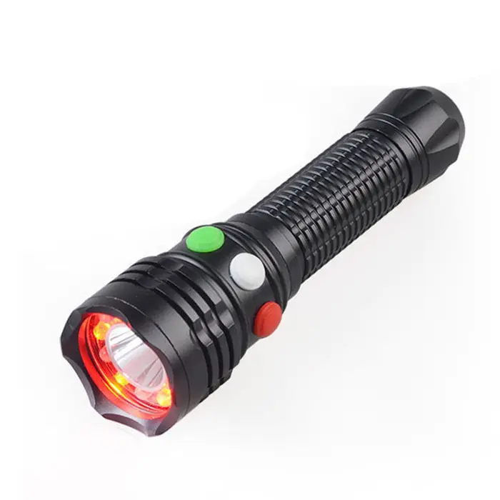 Wasserdichte LED Rot Weiß Grün Eisenbahn Signal Taschenlampe Wiederauf ladbare Magnet bahn Taktische LED Taschenlampe