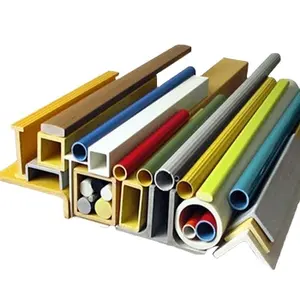 Colorful FRP Pultruded Push Rod Fiberglass Rods Smooth Surface With Cutting Processing Service