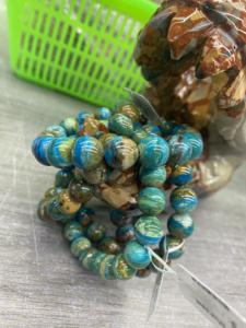 סיטונאי אופל כחול טבעי 75% הנחה צמיד קריסטל מיקס גדלים חרוזים צמיד חרוזי אבני חן לתכשיטים - Product Image 6