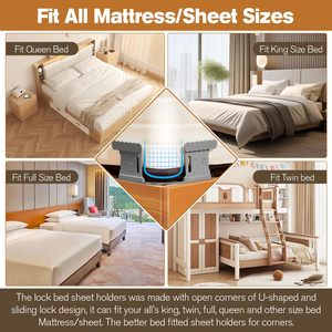 Bed Sheet Holders for <b>Corners</b> Fitted Sheet Holders Lock Sheet Holders Keep Firm Tight Mattress <b>Corner</b> Straps - Product Image 5