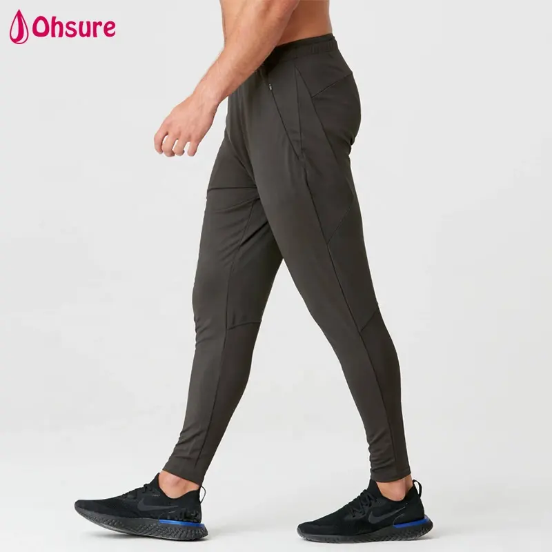 Pantaloni sportivi da uomo personalizzati pantaloni da palestra da corsa in spandex di nylon affusolati elasticizzati pantaloni da jogging all'ingrosso da uomo