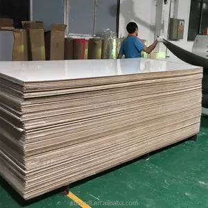 नि: शुल्क नमूने चीन सफेद चमक लकड़ी शीट के लिए 3mm मोटी उच्च गुणवत्ता बनाने की क्रिया MDF बोर्ड लेजर काटने