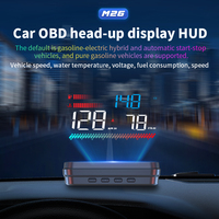 Projecteur HUD universel M25 2026 pour voiture, grand écran OBD2 GPS, affichage sur pare-brise, Plug-and-Play, compteur de vitesse, horloge, consommation de carburant