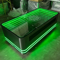 Fournir 3d Design Intérieur Club Meubles Discothèque Salon Shisha Narguilé Led Infinity Miroir Table Basse pour Night Club Bar