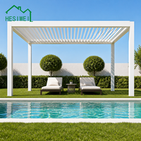 HESIWEI Supports de Pergola 6x6 – Kit de Connecteurs de Profilés en Aluminium pour Base de Poteau et Cadre – Quincaillerie pour Toit de Pergola à Lames Métalliques