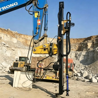 HXGH Machinerie minière : Foreuse pneumatique montée sur excavatrice, moteur diesel, foreuse DTH haute efficacité, 30 mètres