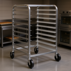 Étagère à pâtisserie commerciale à 10 niveaux en aluminium, équipement de boulangerie sur roulettes - Product Image 2