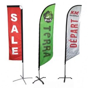 Banderoles publicitaires personnalisées, drapeaux de plage, drapeaux de plage à base croisée, drapeaux de plage avec logo personnalisé - Product Image 2