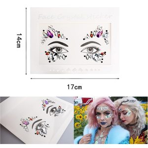 Juego de 6 Piezas de Gemas Faciales Brillantes, Joyas Faciales de Cristal para Mujer, Brillantina Facial para Festivales, Ojos, Rostro y Cuerpo - Product Image 5