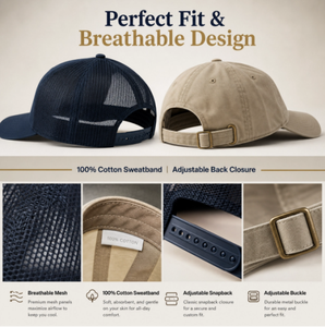 Cappellino da Baseball Personalizzato con Logo Ricamato a Mano, Protezione UV, Resistente all'Acqua, Traspirante, Tinta Unita, 5 Pannelli, Leggero - Product Image 3