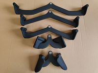 Barres de traction dorsale pour machine à câbles, ensemble d'accessoires de rameur T-Bar et V-Bar avec poignées en caoutchouc pour l'entraînement du dos