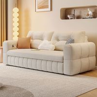 Sofá Cama de Tela de Tres Plazas para Sala de Estar, Sofá Convertible Moderno que Ahorra Espacio para Hogares Modernos y Apartamentos Pequeños