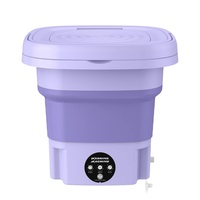 Lave-linge miniature automatique pliable et portable pour sous-vêtements, idéal pour les voyages
