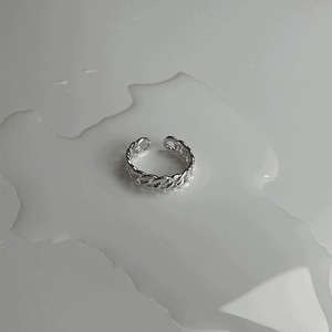 S925 Sterling Silver Chain Twisted <b>Open</b> <b>Ring</b> For Women Everyday Wear Fine Jewelry - Product Image 4