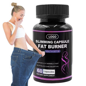 Kapsul Pembakar Lemak Suplemen Penurun Berat Badan Dewasa Alami Rendah Gula Rendah Lemak 60 Kapsul Ramah Vegetarian Pembakar Lemak Sehat - Product Image 1