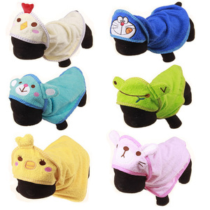 Encantador absorbente de dibujos animados <span class=keywords><strong>Anime</strong></span> mascota disfraz limpieza Manta con capucha microfibra perro toalla perrito Albornoz - Product Image 1