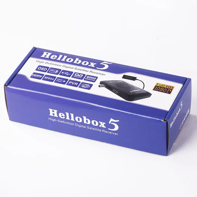 1080P HD DVB S2 S2X T2 Combo Hellobox5 Support 3G 4G Dongle H.265 HEVC PVR OSD Scam+ Hellobox 5 Digital Satellite TV Receiver