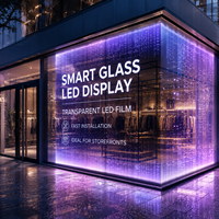 Écran LED transparent en film LED couleur pleine pour extérieur, fabriqué en Chine, pour vitrine de magasin, affichage LED pour centre commercial