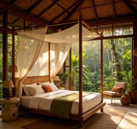 FULLSUMMER Servicio de Diseño de Interiores para Hoteles y Casas, Personalización Completa de Viviendas con Diseño Tropical de Jungla