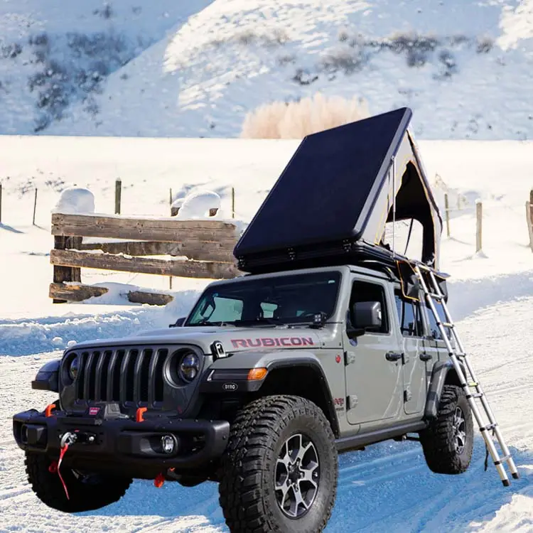 Üçgen Off Road su geçirmez taşınabilir 4WD sert kabuk Alu çatı üst çadır