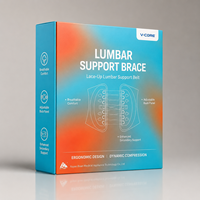 Ceinture de soutien lombaire orthopédique VCORE avec double sangle de traction, attelle de maintien de la taille, plaque de soutien ergonomique incurvée en résine Classe I, garantie 1 an