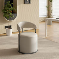 Chaise de salle à manger en cuir de luxe de style italien, fauteuil moderne minimaliste haut de gamme, chaise de bureau, chaise pour préparer le thé, tabouret à thé