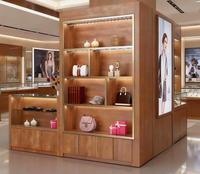 Vitrine Commerciale en Bois pour Bijoux, Vitrine de Comptoir en Verre Transparent pour Ornements en Jade, Couleur Naturelle, Vente en Gros