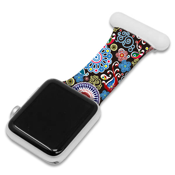 Broche de bracelet en Silicone pour Apple Watch série 6, pour infirmière, en Silicone, motif léopard, Sport, neuf, 1 pièce