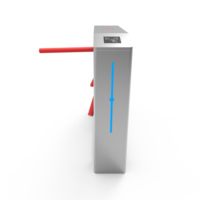 Tourniquet à 3 bras en acier inoxydable avec protection IP65, contrôle d'accès par code QR, billets, sécurité extérieure, portail, pont, bidirectionnel
