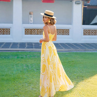 Robe longue bohème en mousseline pour femme - Collection été 2026 - Robe femme taille haute très tendance - Robe nuisette rafraîchissante