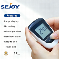 Sejoy Nuevo medidor de glucosa en sangre Codefree digital rápido y preciso para la diabetes