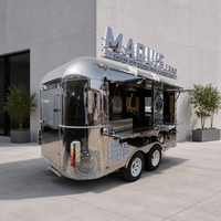 16ft Konzession Food Trailer Mobile Bars zum Verkauf Street Vending Carts Pizza Kaffee Hotdog Food Truck Equip Trailer