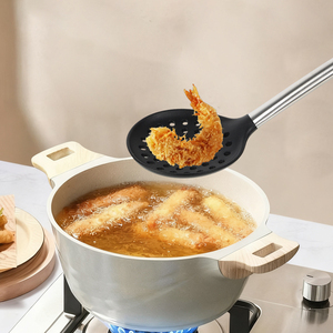 Đồ nấu nướng thực phẩm tong rãnh thìa súp lò nồi thép không gỉ <span class=keywords><strong>Silicone</strong></span> nấu ăn đồ dùng nhà bếp không dính đồ dùng thiết lập với chủ - Product Image 3