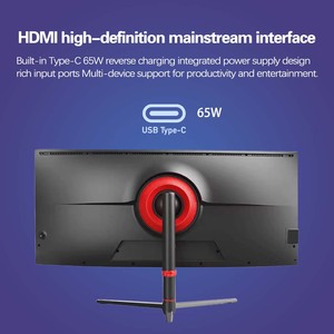 Monitor Curvo para Juegos de 40 Pulgadas, Pantalla Grande LCD para PC, 5K, 75Hz, 120Hz, Curvo para Gamers - Product Image 2