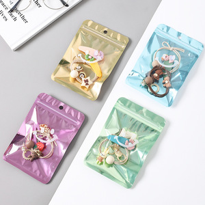 Transparent Aluminum Plated Zipper Bags For <b>Jewelry</b> Cosmetic <b>Packaging</b> Moisture Proof Sealing Bag 2cm Seal Length - Product Image 4