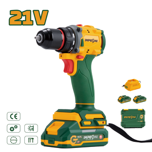 21V Cordless Lithium Brushless Motor Electric Drill 10MM Keyless Chuck Rechargeable OEM Kit with Battery Charger and Tool Case