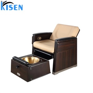 เก้าอี้ทำเล็บแบบปรับเอนได้ รุ่น Kisen สีเบจ น้ำตาล ขาว นุ่มสบาย ระดับไฮเอนด์ พร้อมอ่างล้างเท้าแบบเคลื่อนย้ายได้ กำลังลดราคา - Product Image 5