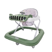2026 Trotteur évolutif multifonction en plastique pour bébés, anti-jambes en O, avec roues silencieuses, fonction d'apprentissage, cadeau pour bébés