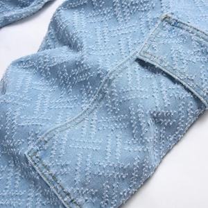 Nouveau jean droit pour homme 2025 - Tissu denim de haute qualité avec lavage à l'eau bleu clair, adapté à un usage quotidien décontracté - Product Image 6