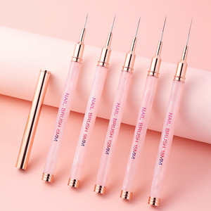 Nouvel ensemble portable <span class=keywords><strong>de</strong></span> stylos roses pour nail art, 5 pièces, pour <span class=keywords><strong>dessin</strong></span> <span class=keywords><strong>de</strong></span> lignes, peinture fine, traçage <span class=keywords><strong>de</strong></span> lignes et outils <span class=keywords><strong>de</strong></span> fleurs - Product Image 2