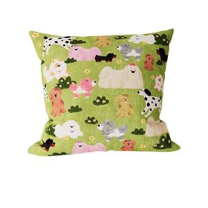 หมอนอิงรูปสุนัขการ์ตูน Slow Down ทรงสี่เหลี่ยม ปลอกถอดซักได้ ไส้ใยฝ้าย PP หมอนตกแต่งลายสัตว์น่ารัก - Product Image 1